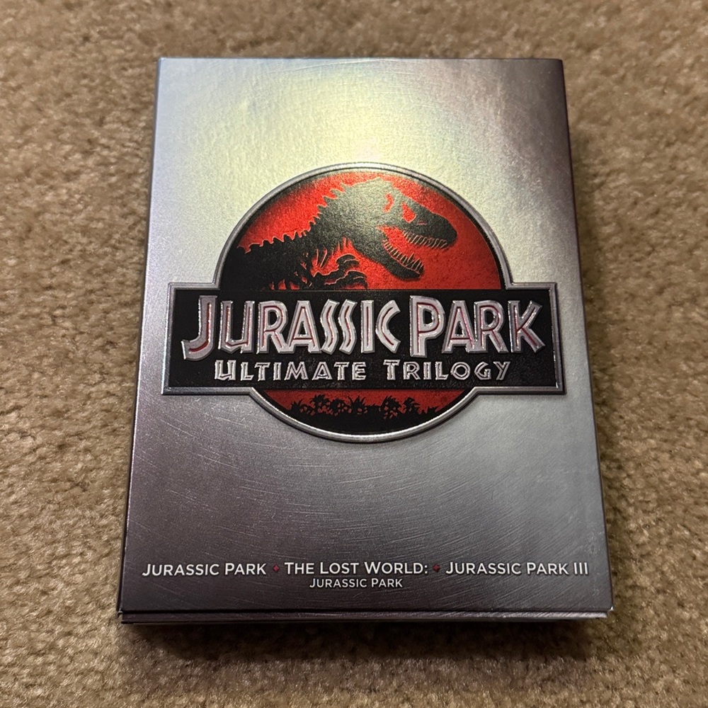 Jurassic Park Ultimate Trilogy DVD Set - Silver and Red